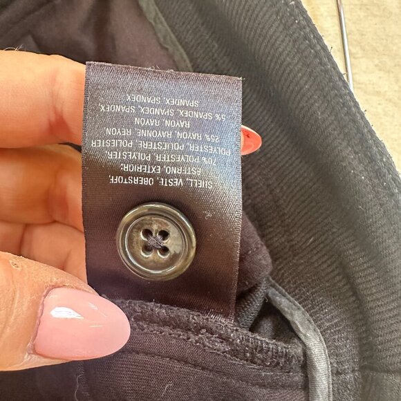 ANTHROPOLOGIE The Essential Trouser Flare Leg Size 8 Black - Picture 12 of 13